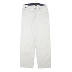 RITMICA Mens Cotton Blend White Relaxed Straight Trousers W31 L29 Casualwear