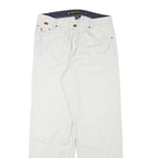 RITMICA Mens Cotton Blend White Relaxed Straight Trousers W31 L29 Casualwear