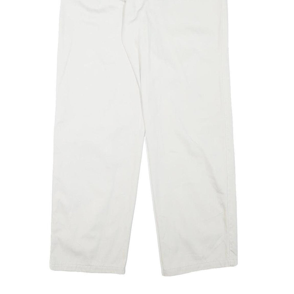 RITMICA Mens Cotton Blend White Relaxed Straight Trousers W31 L29 Casualwear