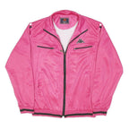 KAPPA Womens Pink Polyester Blend Track Jacket 2XL Zip Athletic Casual