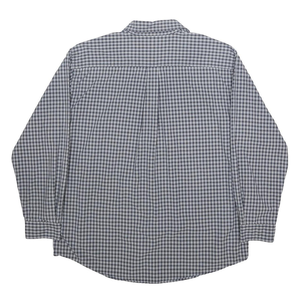 CARHARTT Mens Blue & Grey Check Shirt L Casual Cotton Button-Down Long Sleeve