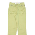 FAIR LADY Womens Jeans Yellow Cotton Blend Regular Straight Zip W27 L28 Stylish