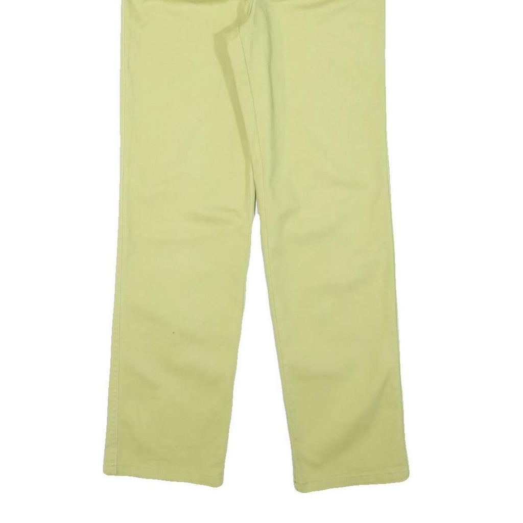 FAIR LADY Womens Jeans Yellow Cotton Blend Regular Straight Zip W27 L28 Stylish