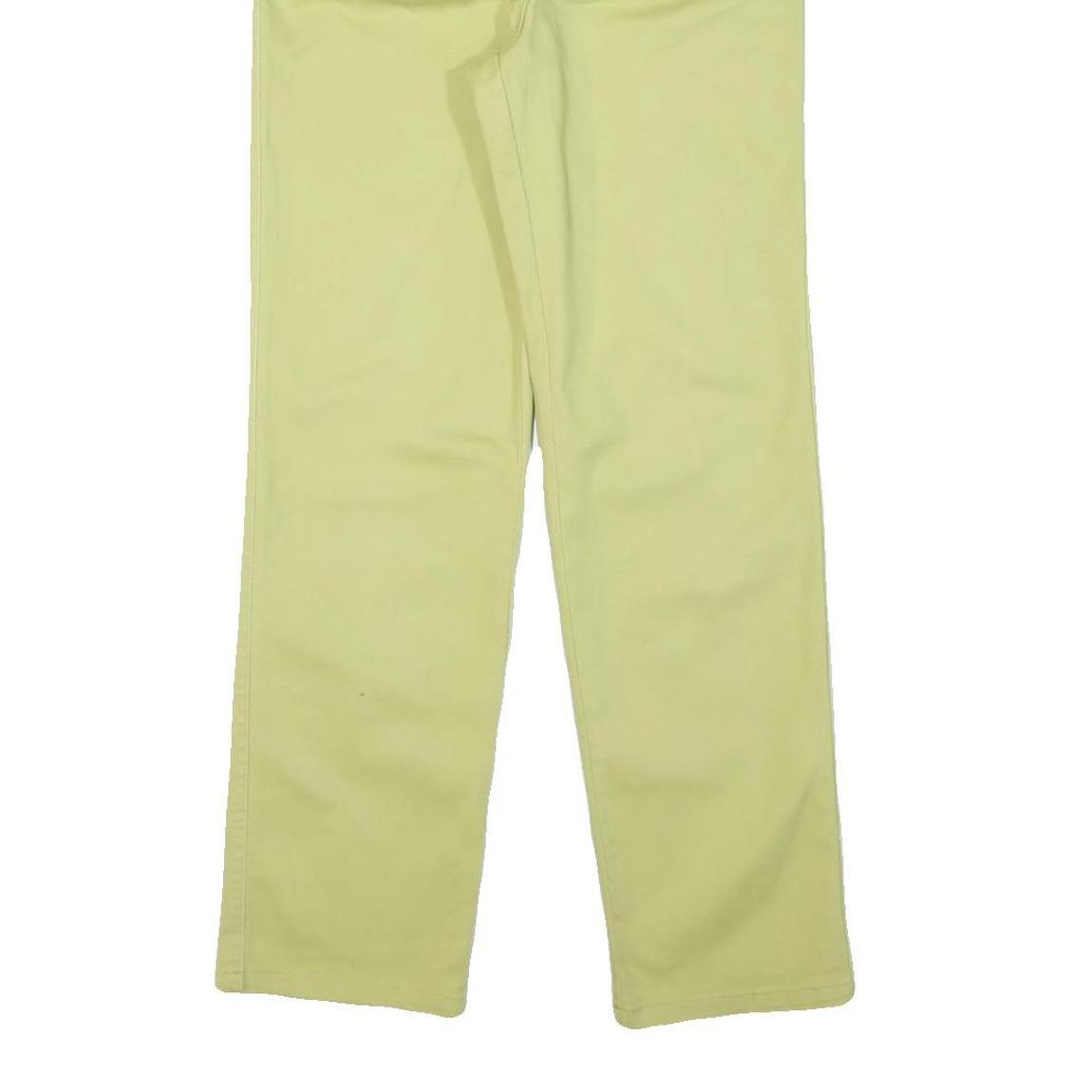 FAIR LADY Womens Jeans Yellow Cotton Blend Regular Straight Zip W27 L28 Stylish