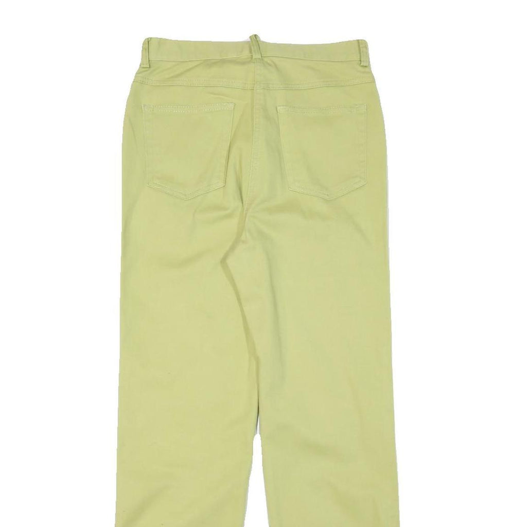 FAIR LADY Womens Jeans Yellow Cotton Blend Regular Straight Zip W27 L28 Stylish