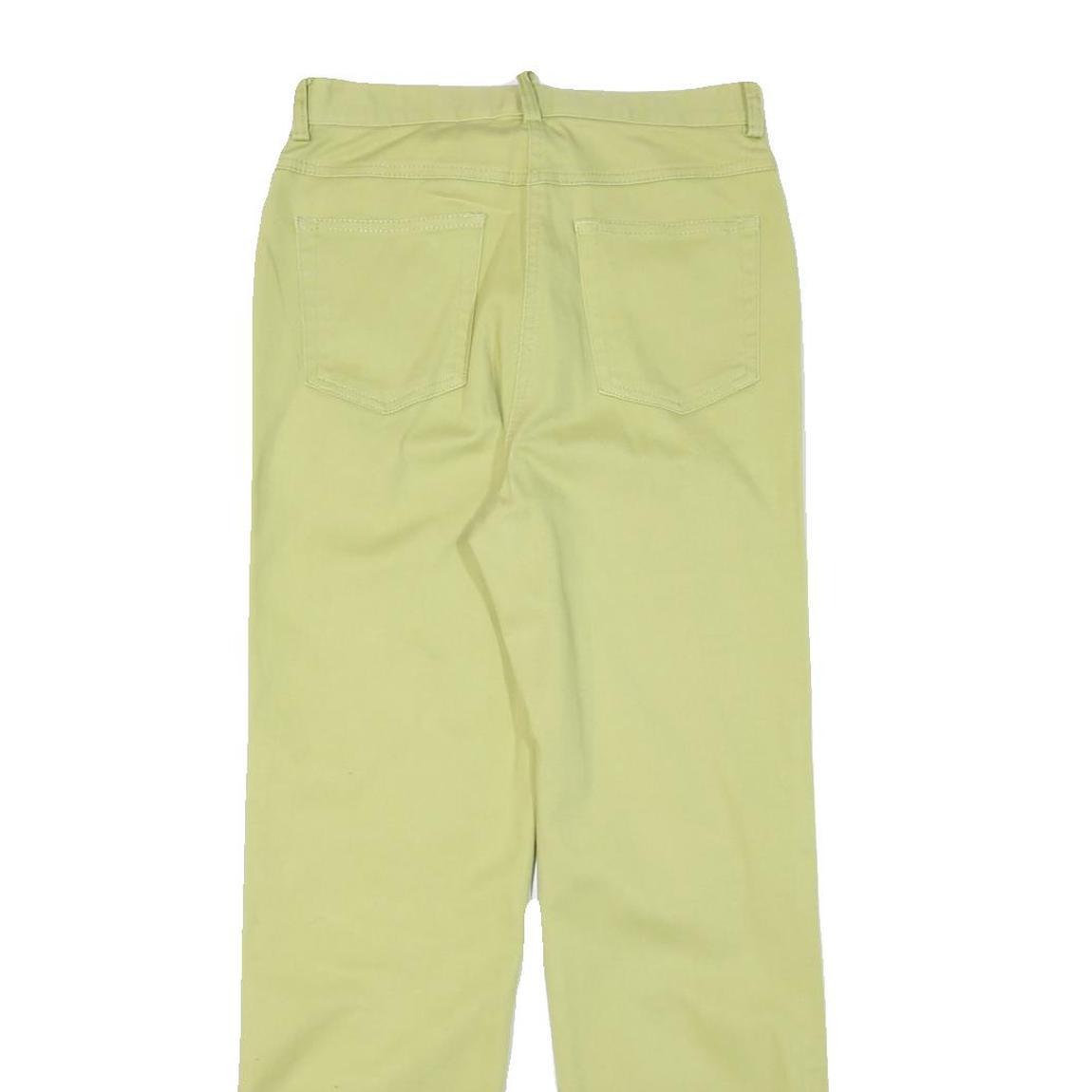 FAIR LADY Womens Jeans Yellow Cotton Blend Regular Straight Zip W27 L28 Stylish