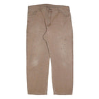 DICKIES Mens Jeans Beige Relaxed Straight Denim Medium W38 L30 Workwear