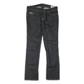 DIESEL Womens Regular Fit Straight Denim Dark Blue W32 L30 Cotton Blend Zip