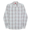 LEVI'S Mens White & Pink Checked Cotton Blend Shirt L Long Sleeve Casual
