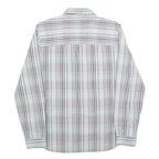 LEVI'S Mens White & Pink Checked Cotton Blend Shirt L Long Sleeve Casual
