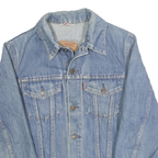 LEVI'S Mens Blue Cotton Denim Jacket XS Button Closure Classic Fit Plain