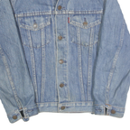 LEVI'S Mens Blue Cotton Denim Jacket XS Button Closure Classic Fit Plain