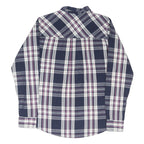 LEE COOPER Womens Blue & Pink Checked Shirt UK 12 Cotton Blend Long Sleeve