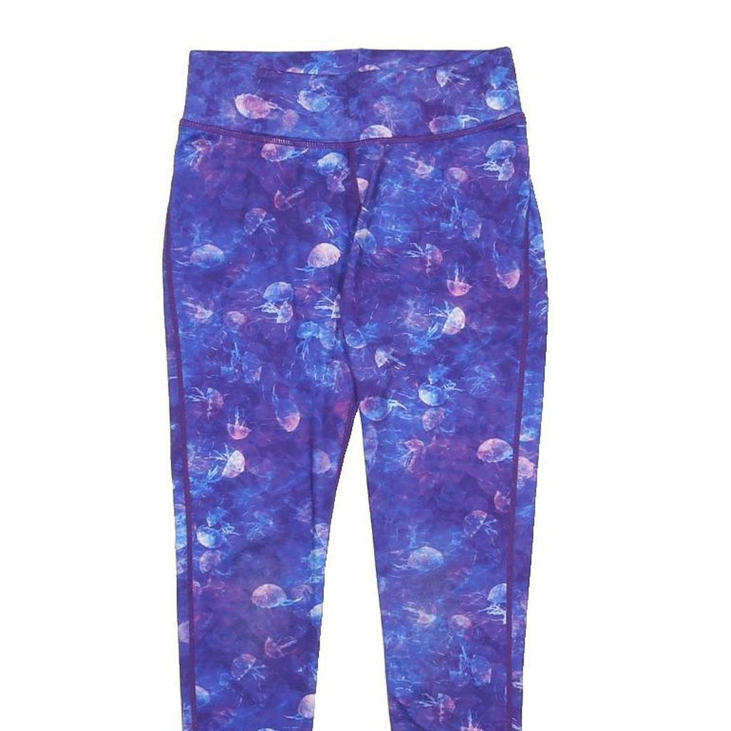 MOUNTAIN WAREHOUSE Girls Joggers Purple Jellyfish Print Slim Tapered 11-12Y W23