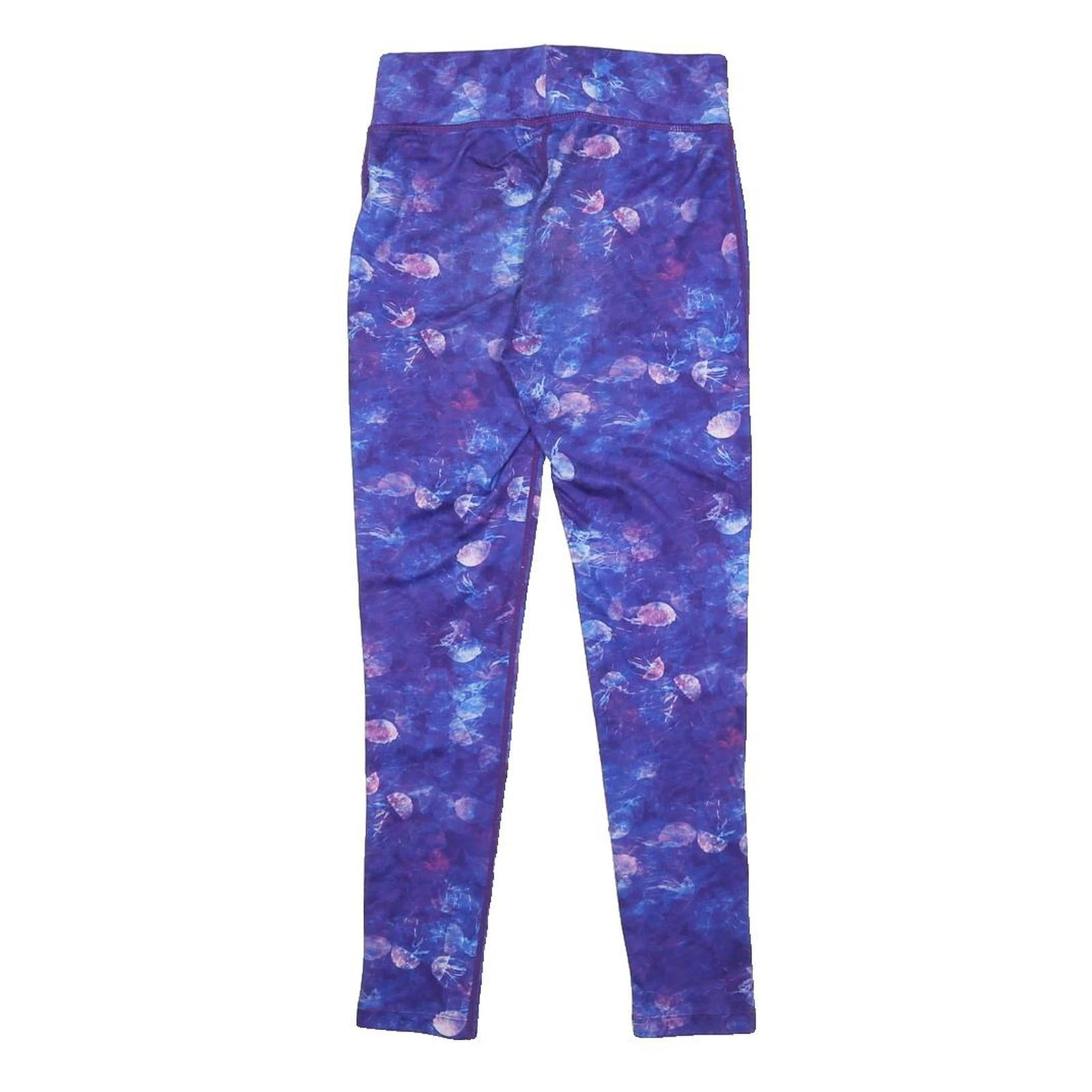 MOUNTAIN WAREHOUSE Girls Joggers Purple Jellyfish Print Slim Tapered 11-12Y W23