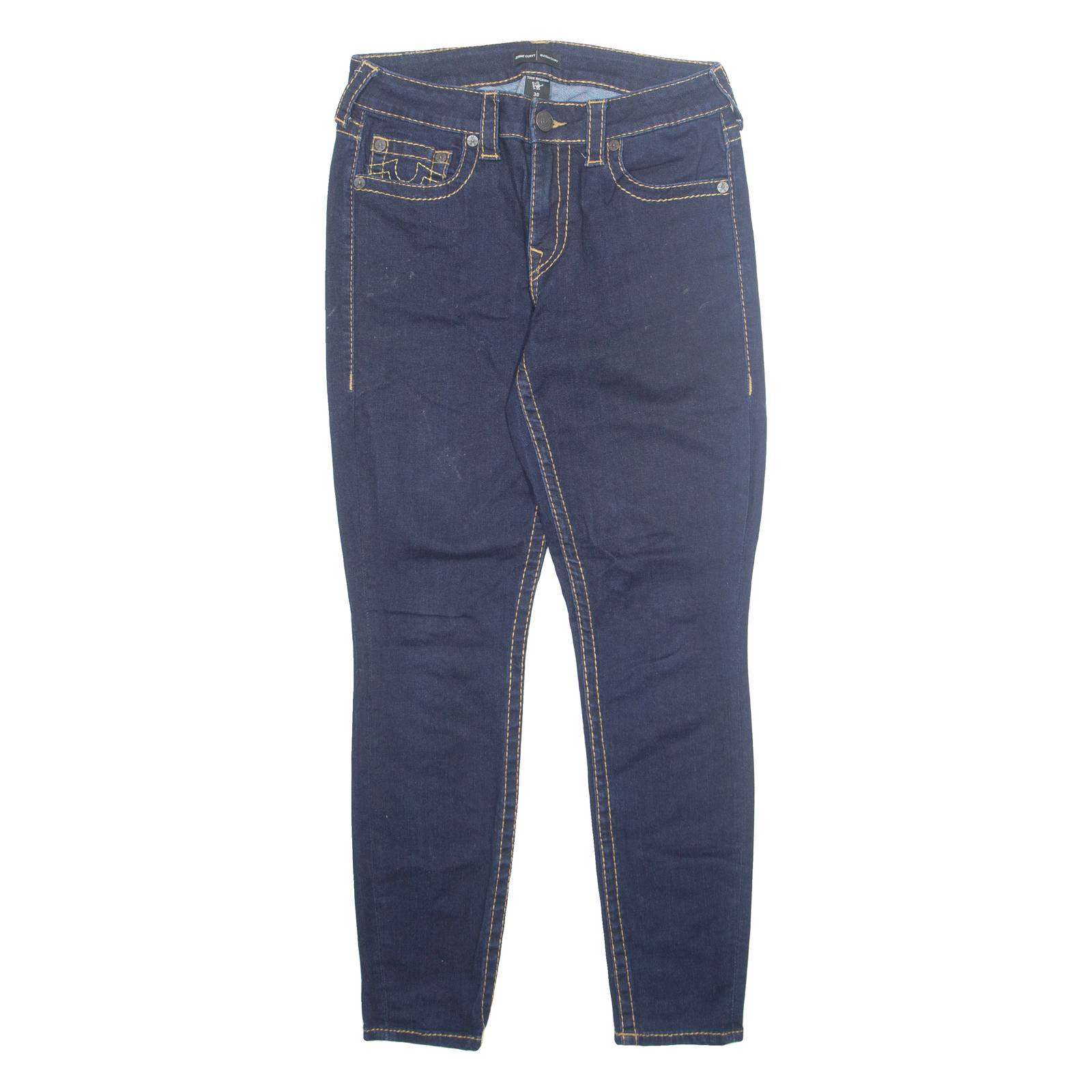 TRUE RELIGION Womens Jeans Blue Regular Skinny W30 L28