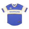 NBA Mens Blue & White Warriors Graphic T-Shirt S Short Sleeve V-Neck