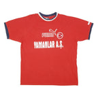 PUMA Mens Red Navy & White Graphic T-Shirt XL Short Sleeve Crew Neck Puma Logo