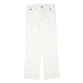 Womens White Regular Fit Straight Leg Denim Jeans W28 L31 Stylish Print Pocket