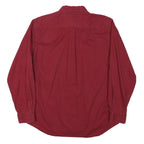 WRANGLER Mens Red Long Sleeve Cotton Blend Shirt L Button Down Casual