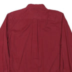 WRANGLER Mens Red Long Sleeve Cotton Blend Shirt L Button Down Casual