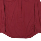 WRANGLER Mens Red Long Sleeve Cotton Blend Shirt L Button Down Casual