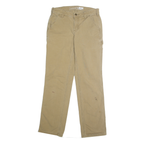 CARHARTT Womens Cotton Blend Beige Loose Fit Straight Leg Trousers W28 L30
