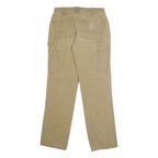 CARHARTT Womens Cotton Blend Beige Loose Fit Straight Leg Trousers W28 L30