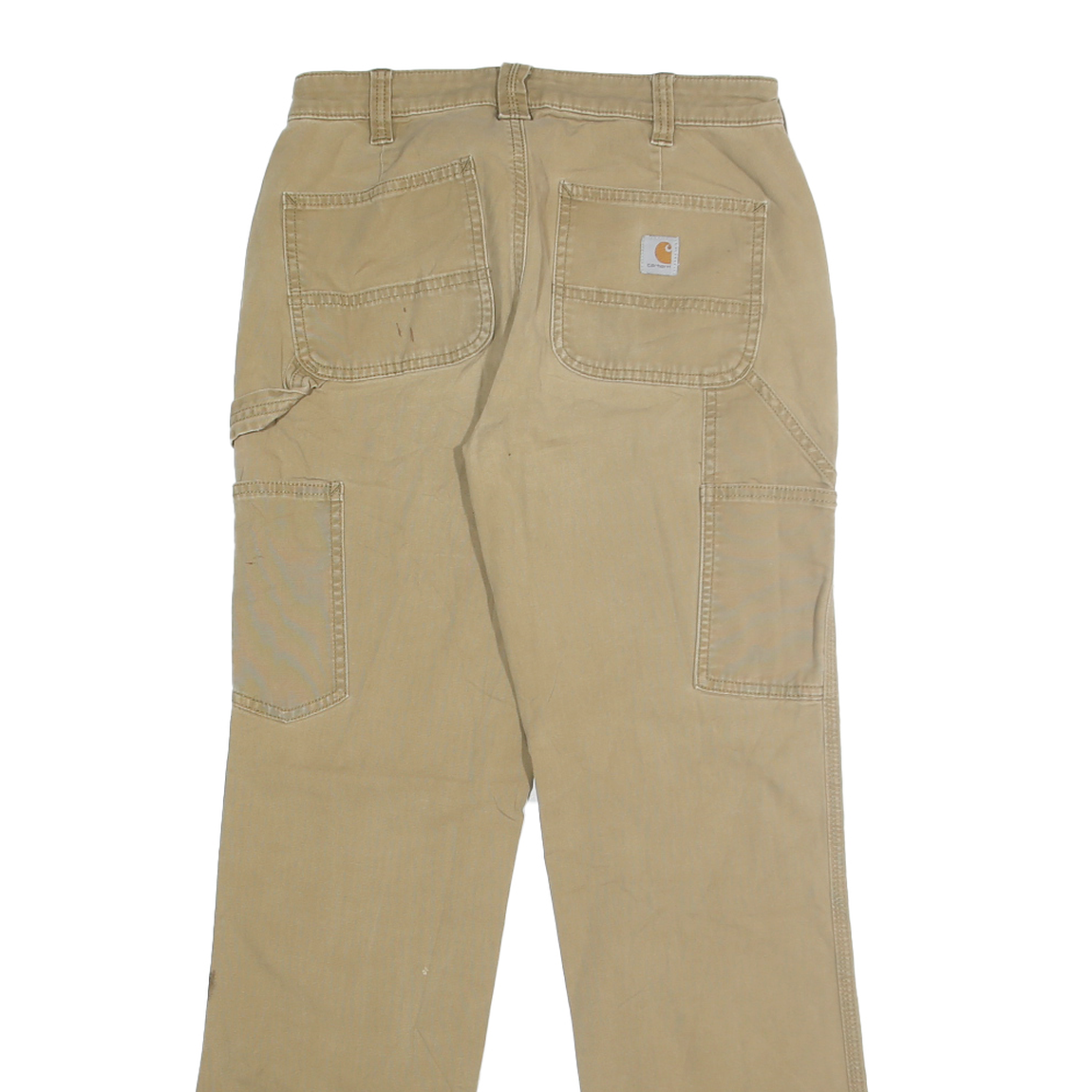 CARHARTT Womens Cotton Blend Beige Loose Fit Straight Leg Trousers W28 L30
