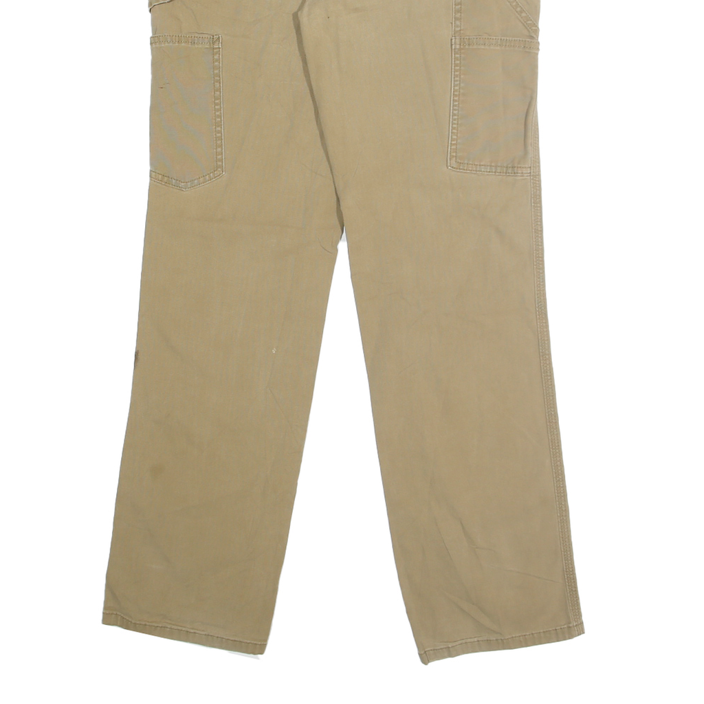 CARHARTT Womens Cotton Blend Beige Loose Fit Straight Leg Trousers W28 L30