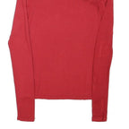 GUESS Womens Red Patterned Jumper Round Neck Basic Knit XS Stylish Cotton Blend