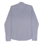 NEXT Mens Blue & White Check Shirt L Button Down Collar Long Sleeve Smart