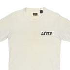 LEVI'S Mens White Skateboarding Collection Graphic T-Shirt S Short Sleeve Crew