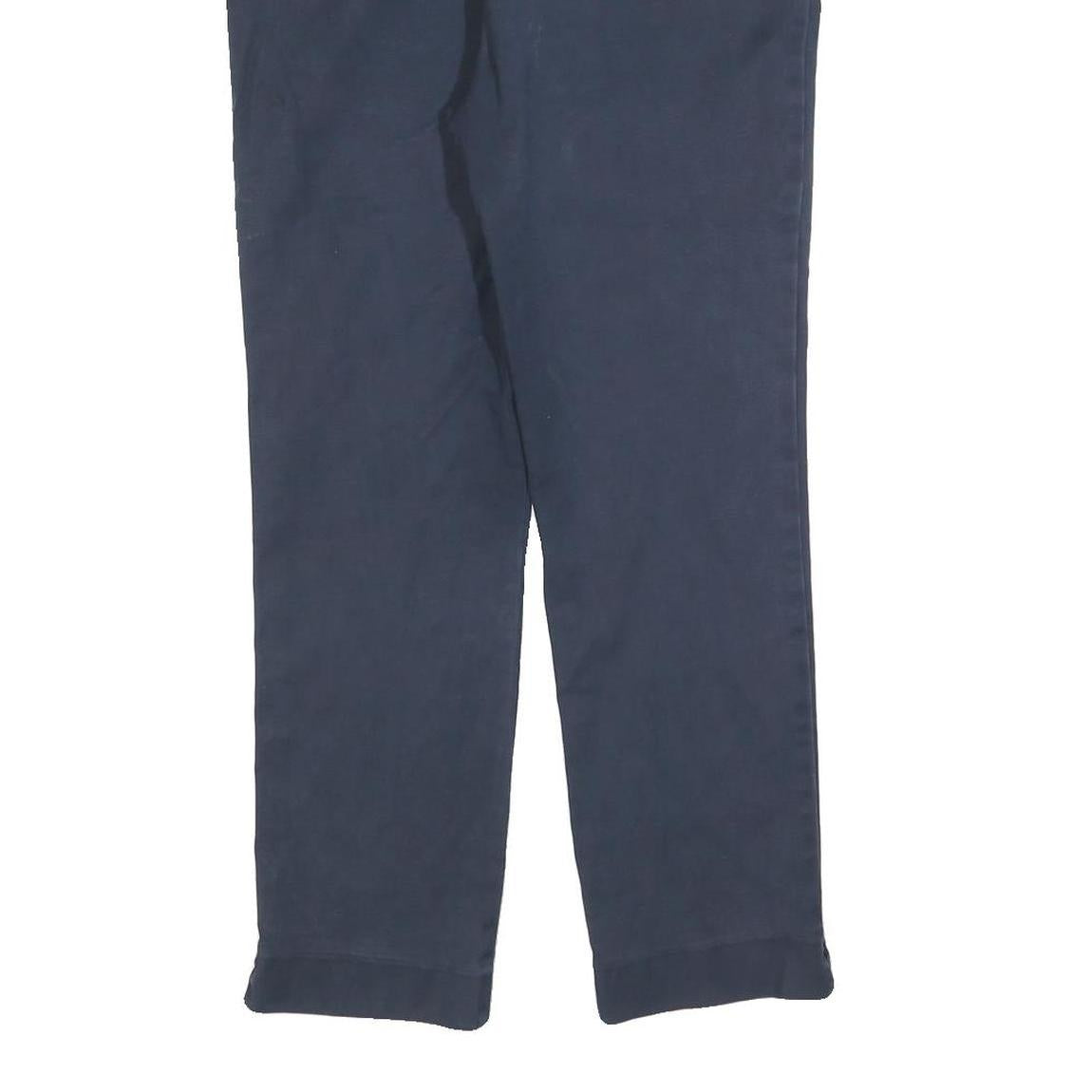 BODEN Womens Cotton Blend Navy Slim Straight Trousers W30 L26 Casual Wear