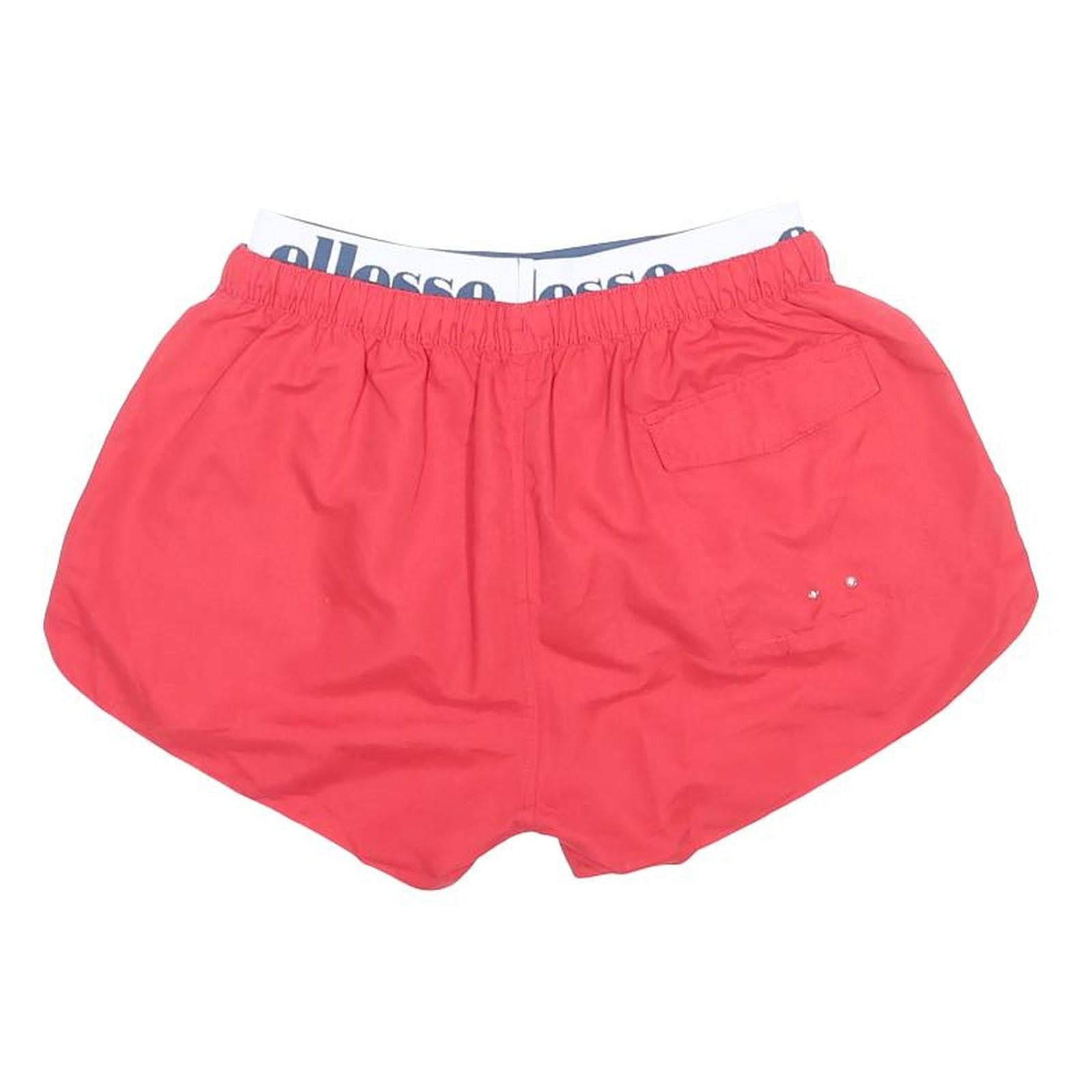 ELLESSE Womens Shorts Red Casual L W26 Branded Waistband Logo Running