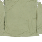 LEVI'S Womens Green Cotton Blend Shirt Jacket L Button Plain Floral Embroidered