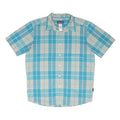 PATAGONIA Mens Blue Beige Check Shirt M Lightweight Casual Summer Button Shirt