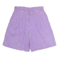 Womens Shorts Purple Casual Plain M W26 Comfortable Cotton Blend