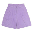 Womens Shorts Purple Casual Plain M W26 Comfortable Cotton Blend