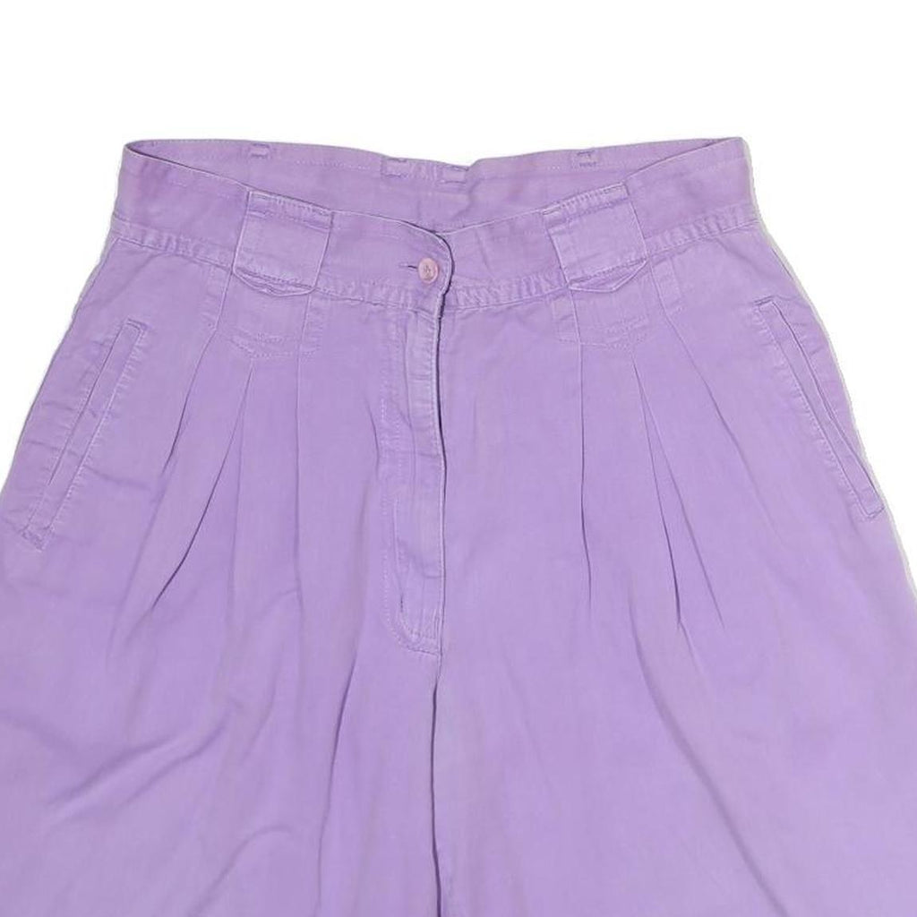 Womens Shorts Purple Casual Plain M W26 Comfortable Cotton Blend