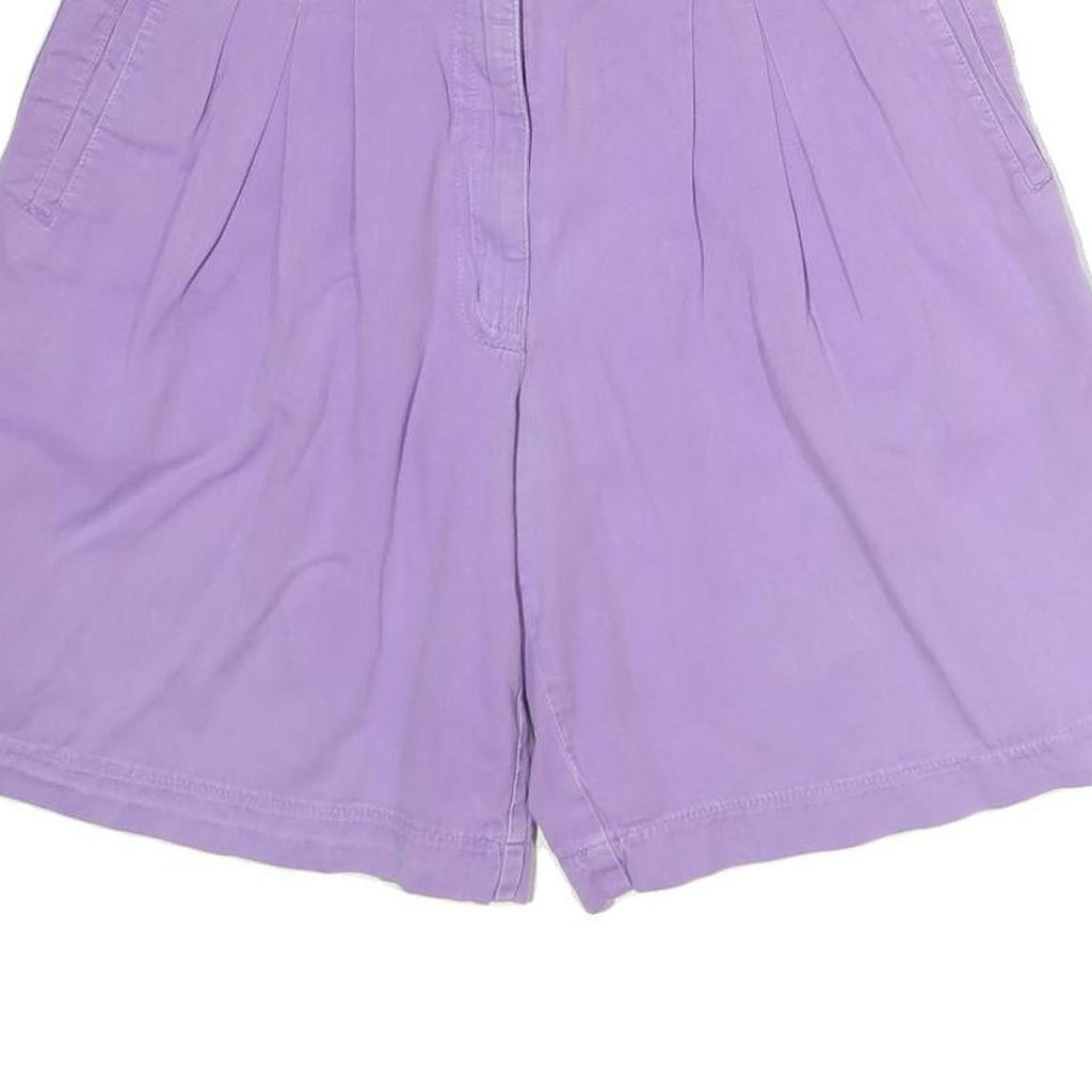 Womens Shorts Purple Casual Plain M W26 Comfortable Cotton Blend