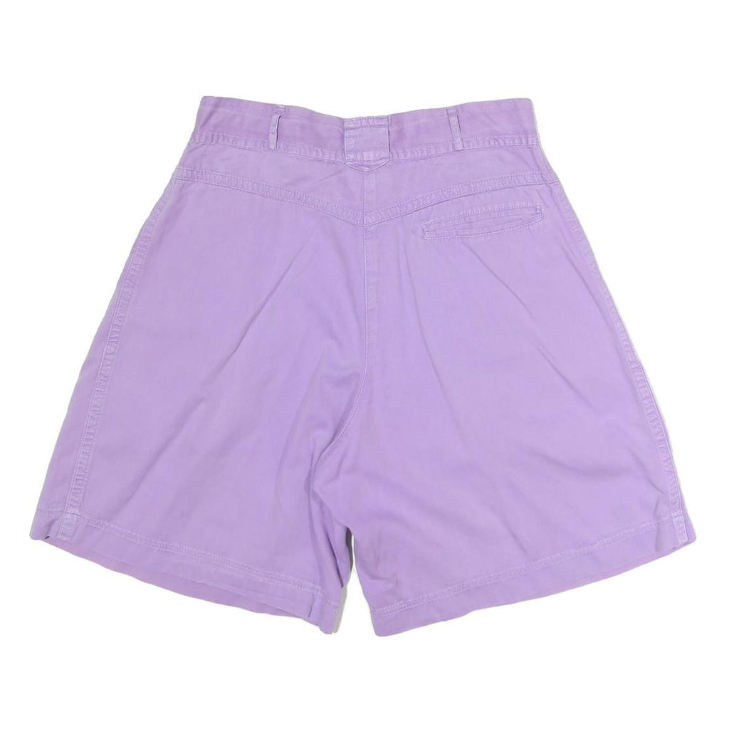 Womens Shorts Purple Casual Plain M W26 Comfortable Cotton Blend