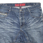 KGN DENIM Mens Denim Blue Casual Shorts XL W40 Cotton Blend Stylish