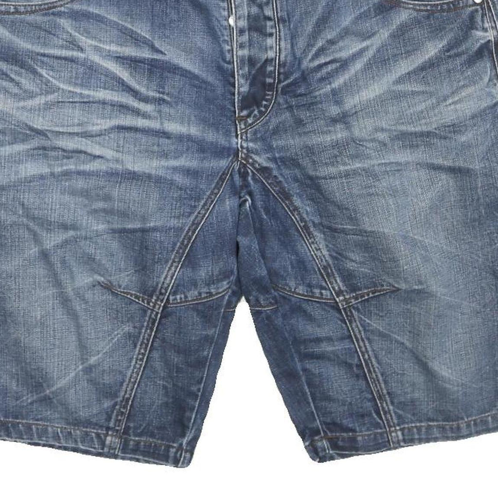 KGN DENIM Mens Denim Blue Casual Shorts XL W40 Cotton Blend Stylish