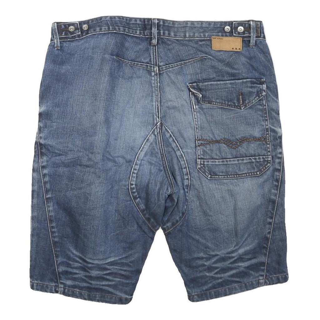 KGN DENIM Mens Denim Blue Casual Shorts XL W40 Cotton Blend Stylish