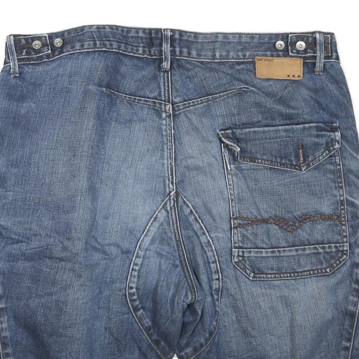 KGN DENIM Mens Denim Blue Casual Shorts XL W40 Cotton Blend Stylish