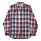 CARHARTT Mens Red & Navy Check Shirt M Button Down Collar Casual Workwear