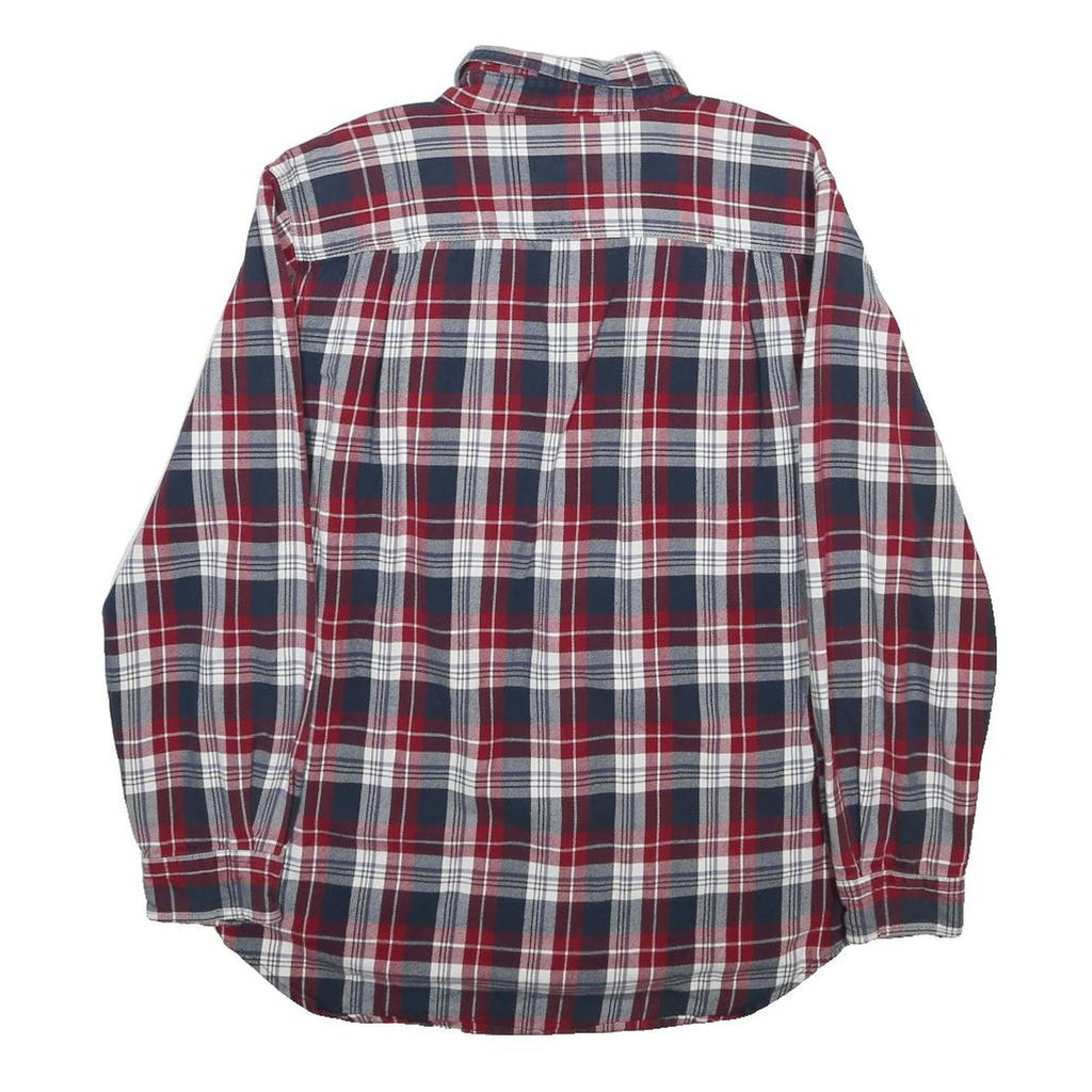 CARHARTT Mens Red & Navy Check Shirt M Button Down Collar Casual Workwear