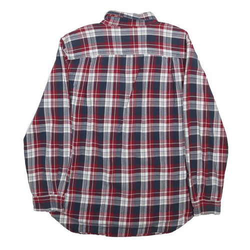 CARHARTT Mens Red & Navy Check Shirt M Button Down Collar Casual Workwear