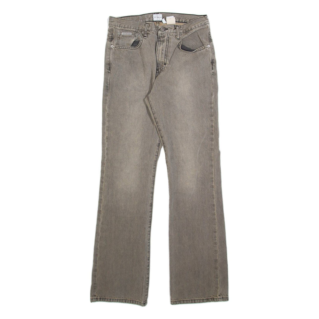 CALVIN KLEIN JEANS Womens Jeans Grey Regular Bootcut Stone Wash W29 L32